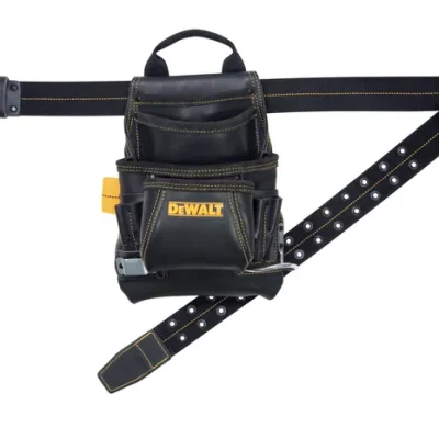 DeWalt 10-Pocket Leather Carpenter's Nail Tool Bag W Leather Belt  - Rental