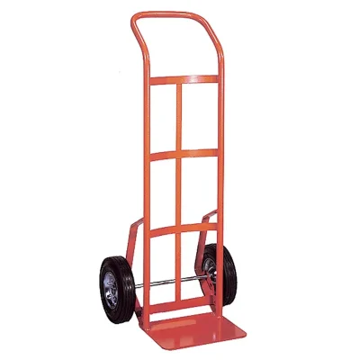 Steel Hand Truck Dolly w/ Curved Continuous Handle, Mold-On Rubber Wheels - Rental