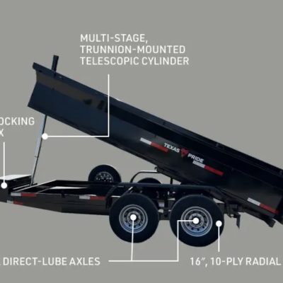 Dump Trailers 7' x 14' (10,000 lbs - 5 Ton max) 7 k axels- Rental