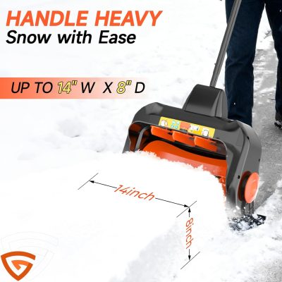 14 inch Snow Blower, Battery Powered (2 batteries included)