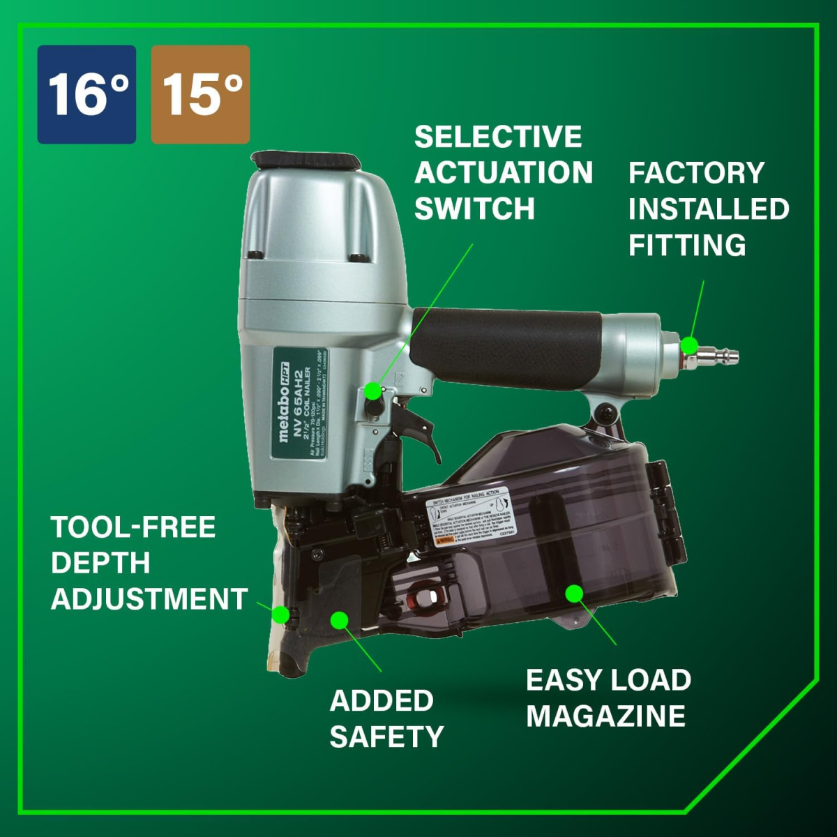 Metabo Vinyl Siding Nailer NV 65AH2- Rental - Image 4